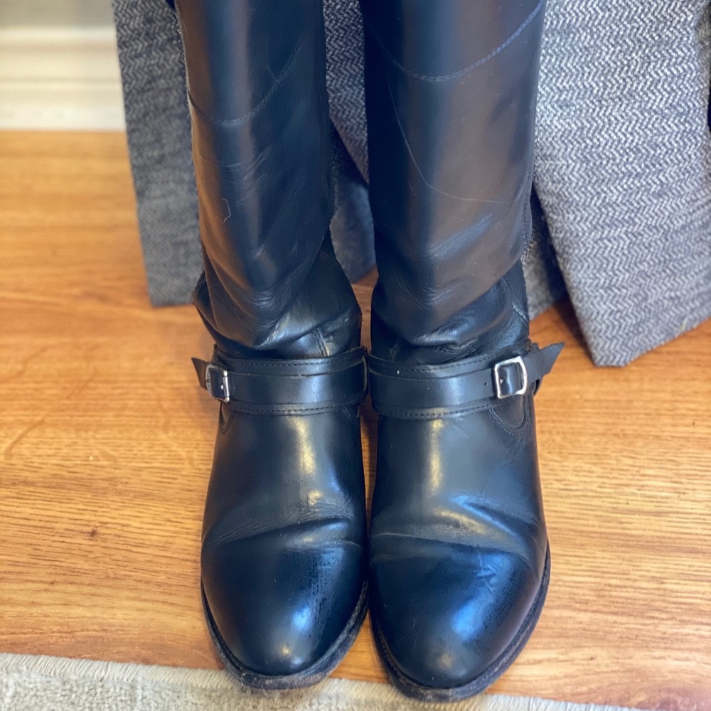Black tall Frye boots 6.5